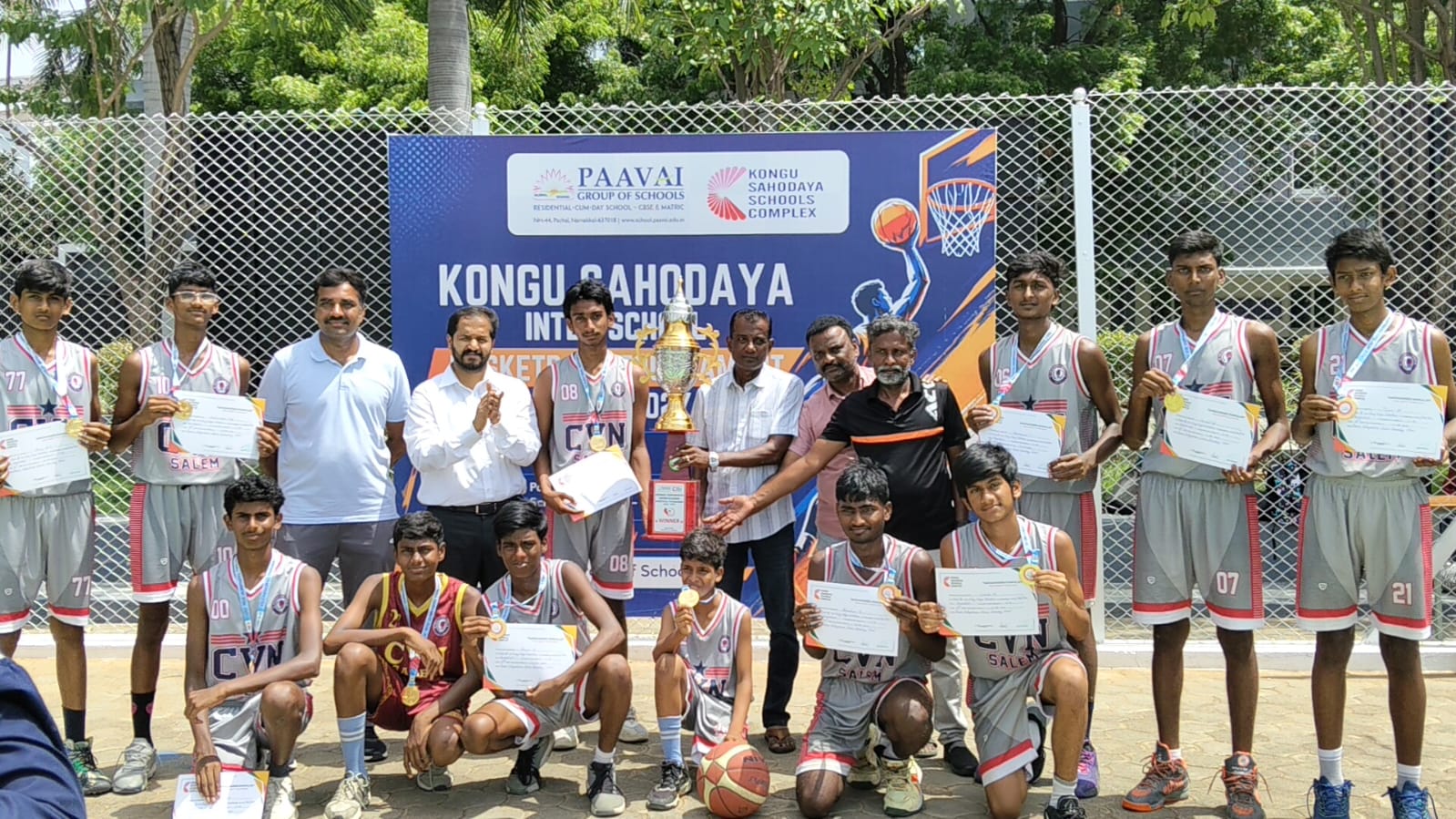 Champions of the Kongu Sahodaya Basketball Tournament 🏆